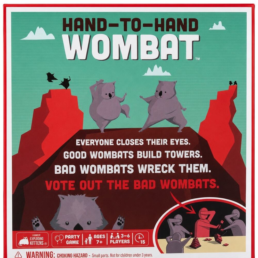 Exploding Kittens Hand-To-Hand Wombat Party Game NEW Factory Sealed Ages 7+